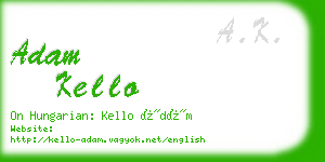 adam kello business card